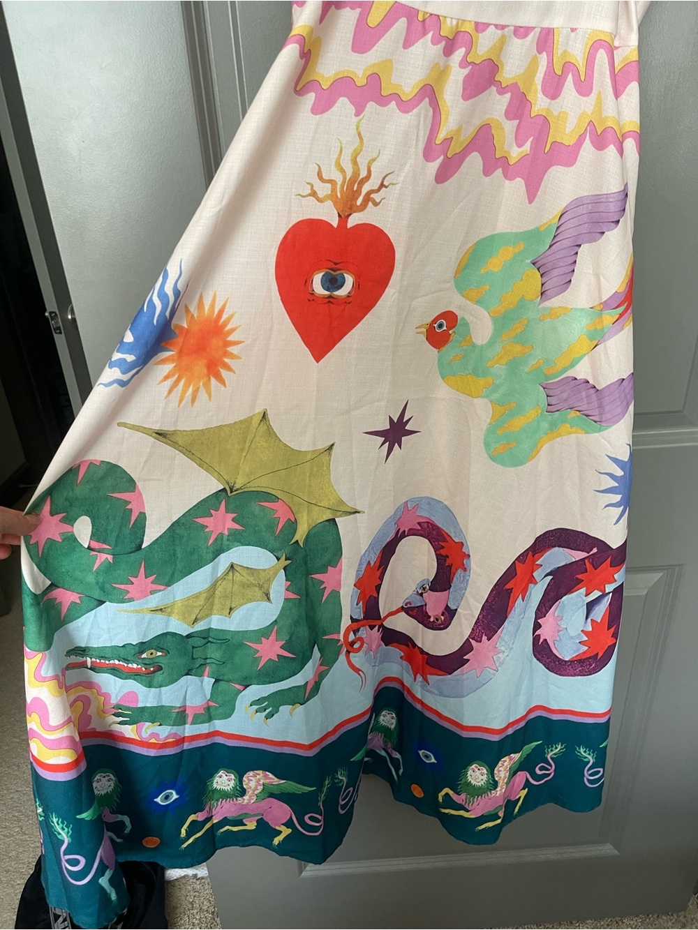 Dreamy dragon fairy festival maxi dress stunning - Picture 3 of 8